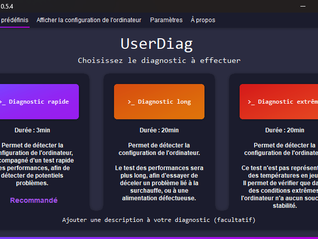 userdiag diagnostic