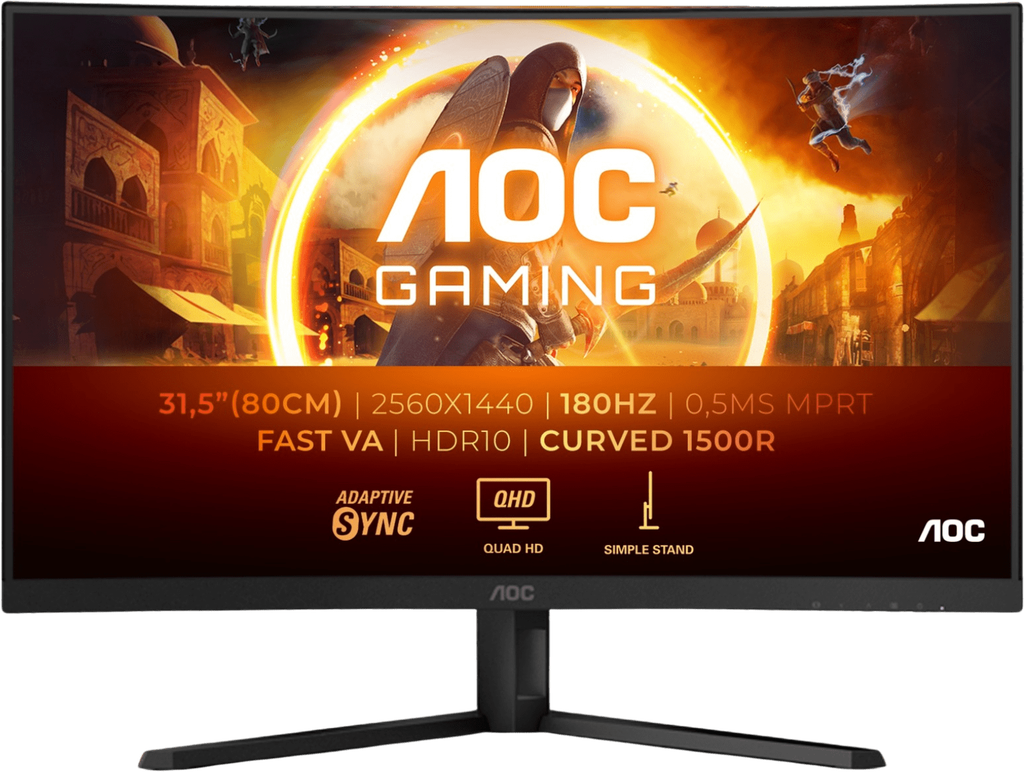 AOC 32" / 180Hz / QHD / Fast VA / Curved