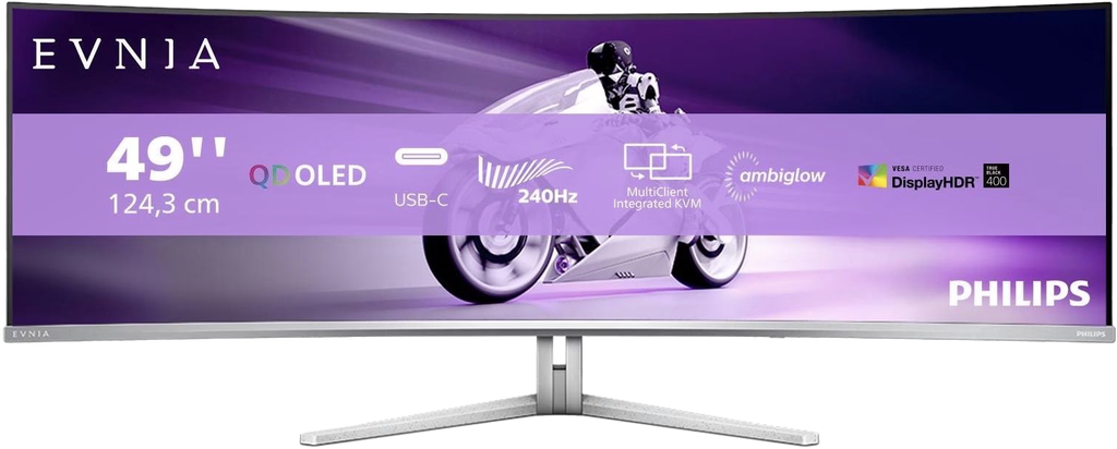 PHILIPS EVNIA 49" / 240Hz / DQHD / QD-Oled / Curved